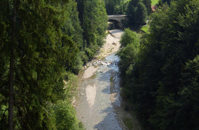 alte Schwarzwasserbrücke oberhalb der Mündung in die Sense