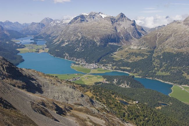 Sicht auf die Oberengadiner Seen